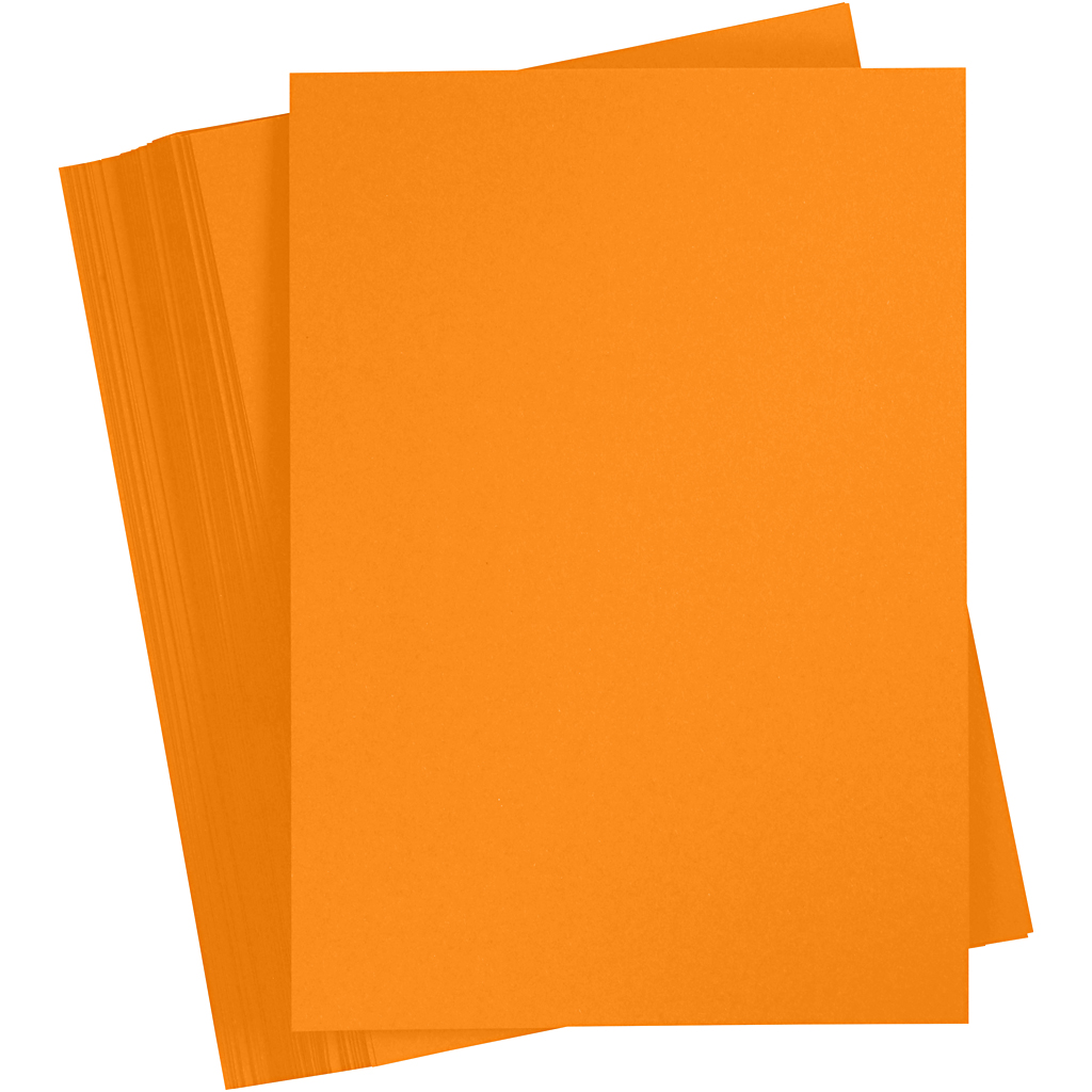 Card, orange, A4, 210x297 mm, 180 g, 100 sheet/ 1 pack [HOB-21713 