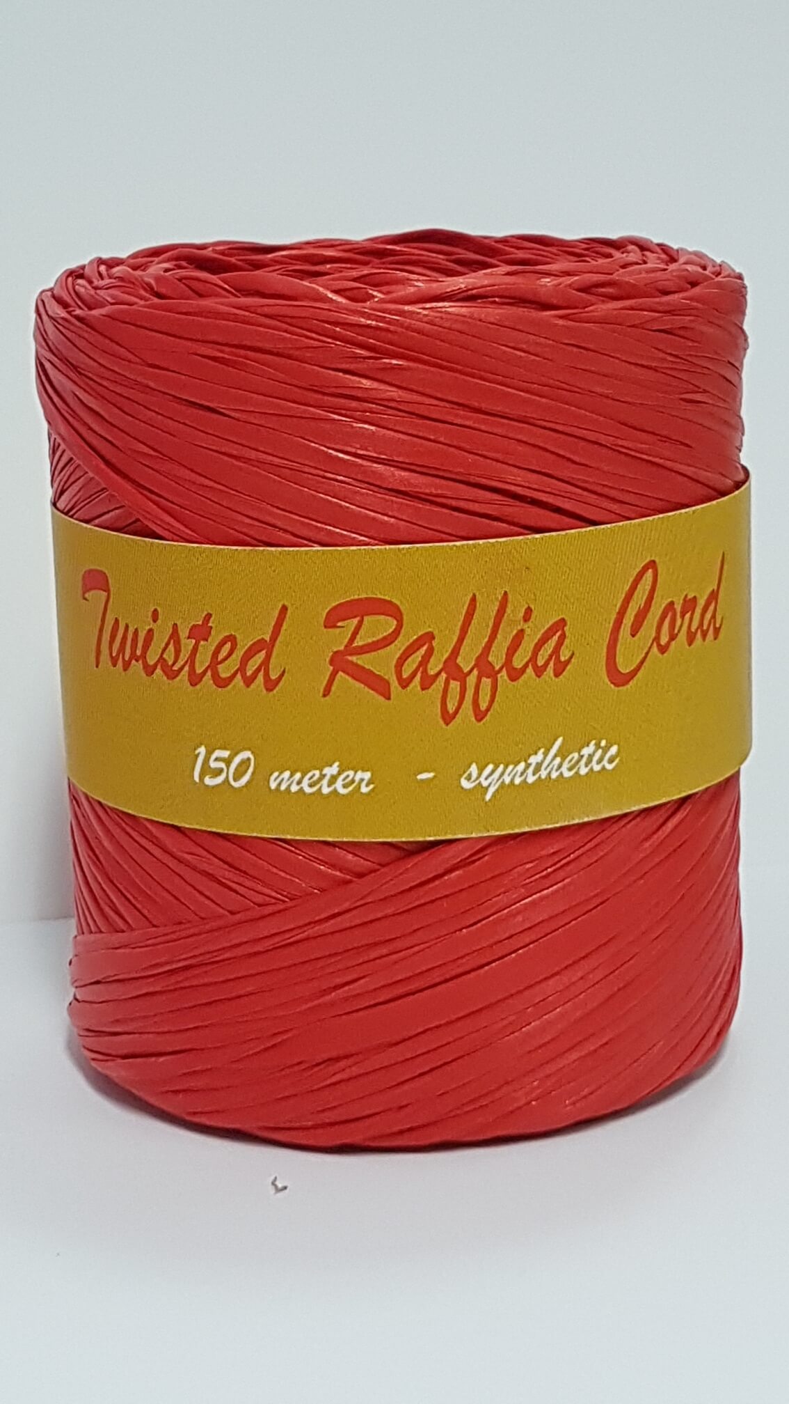 Raffia Cord Twisted Red 150 meter 1 roll HV RAFR Packlinq