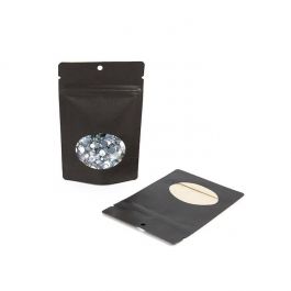 Stand Up Pouches Kraft with oval Window 10x6x15cm | 57 grams with