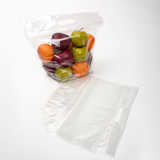 Sachet zip transparence cristalline rigide avec poign e 20 3x10